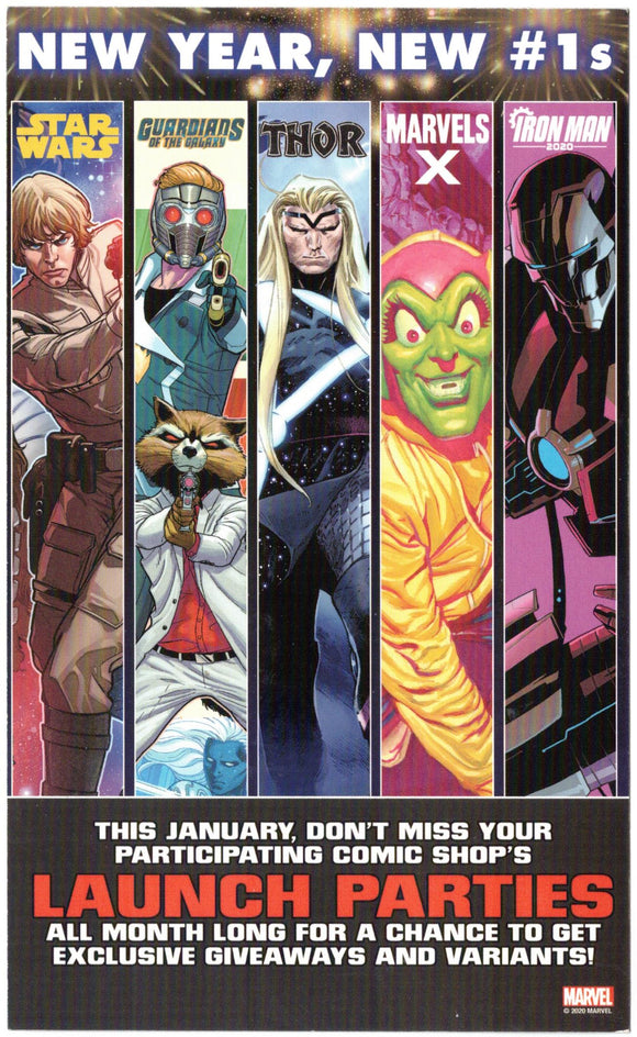 Marvel Launch Parties Invite Postcard