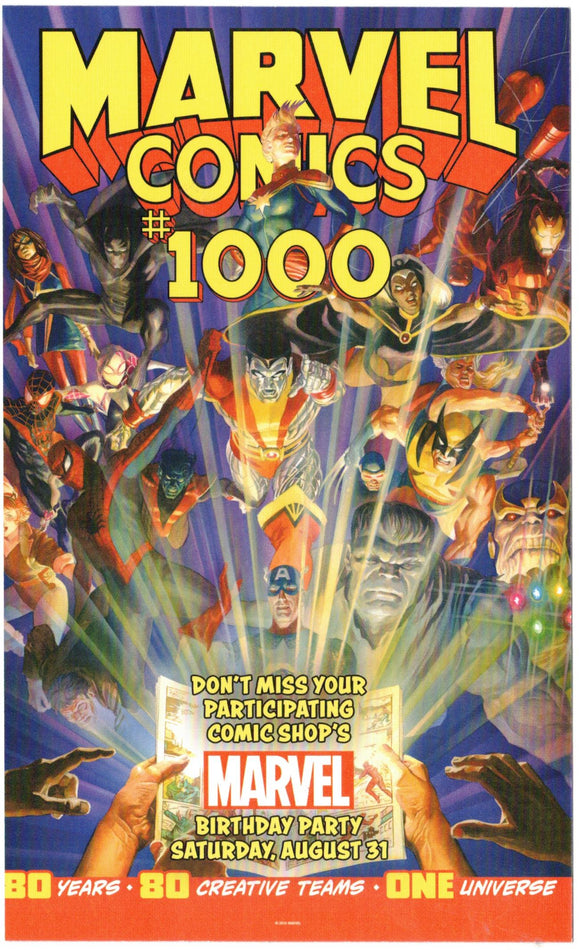 Marvel Comics #1000 Party Invite Postcard